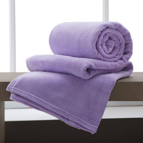 Cobertor Manta Casal Corttex Violeta Cama, Mesa e Banho