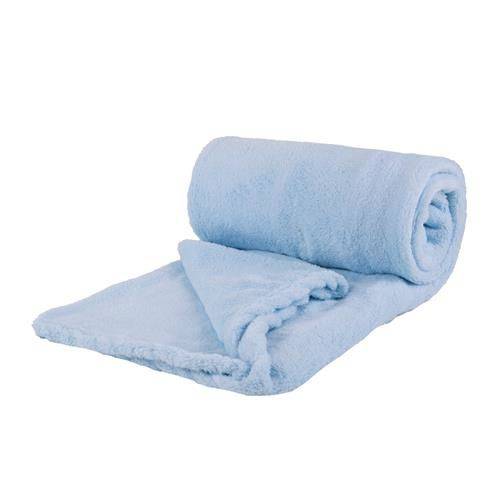 Cobertor Manta Microfibra 110 X 150 Cm Azul Claro
