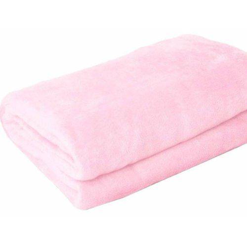 Cobertor Manta Microfibra Solteiro Rosa Claro 140 X 220 Cm