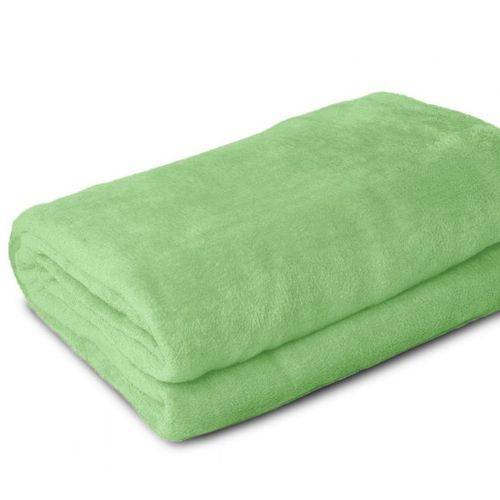 Cobertor Manta Microfibra Verde Claro Solteiro - LA