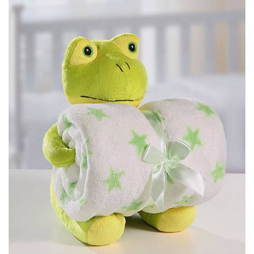 Cobertor Manta para Bebê C/Sapinho de Pelúcia- Bouton