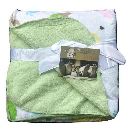 Cobertor/manta - Verde Zoo Bebê Infantil Antialérgica