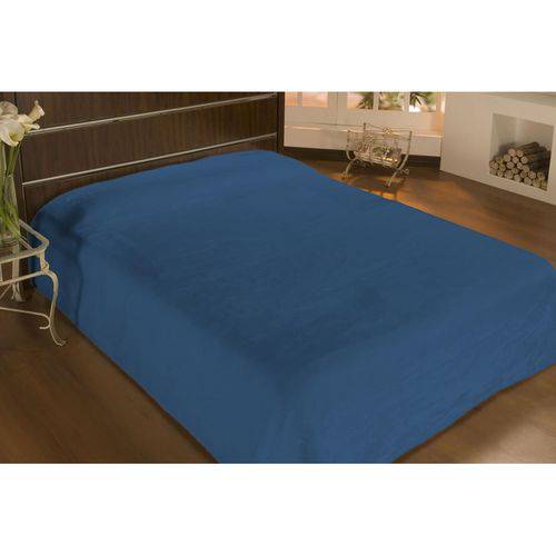 Cobertor Microfibra Liso Queen 2,40x2,20m Azul Royal - Camesa