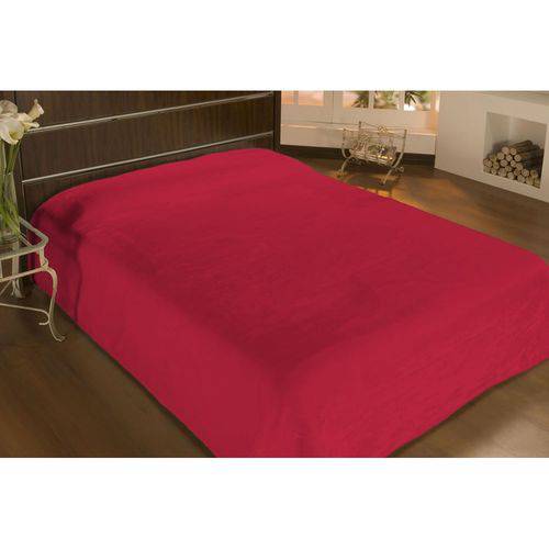 Cobertor Microfibra Liso Solteiro 1,50x2,20m Vermelho - Camesa