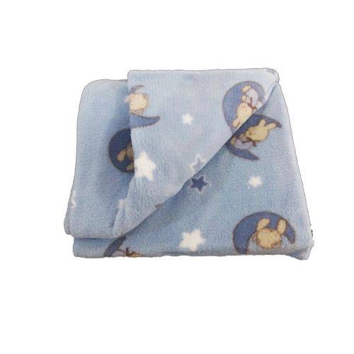 Cobertor P/ Berço Colibri Fofura Hipoalergênico Azul