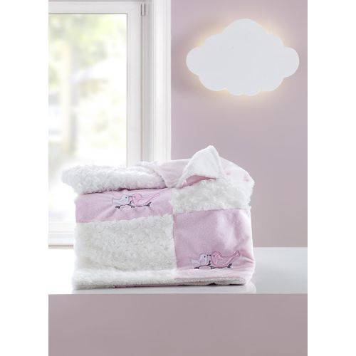 Cobertor para Bebê Bordado Yupi Jardim Rosa - Corttex