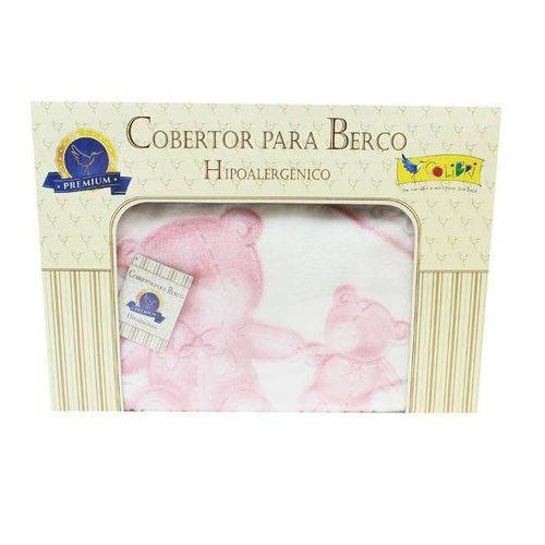 Cobertor para Bebê Premium Colibri Hipoalergênico 80cmx1,10m Classic Rosa