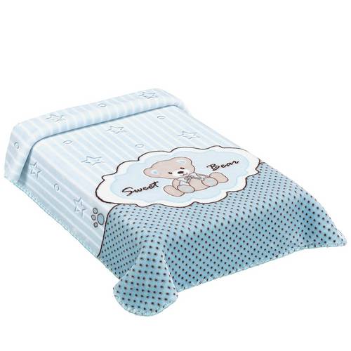 Cobertor para Berço Exclusive Sweet Azul - Colibri Único Único