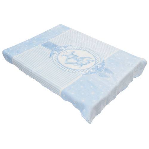 Cobertor para Berço Premium - Camafeu Azul - Colibri