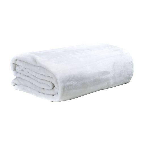 Cobertor Solteiro Naturalle Fashion Super Soft Microfibra Branco