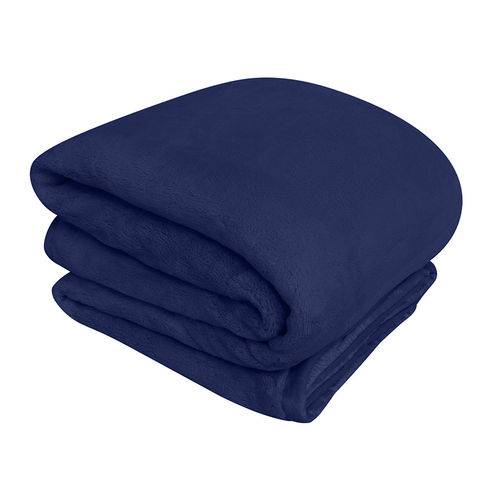 Cobertor Sultan Soft Premium Casal - Marinho