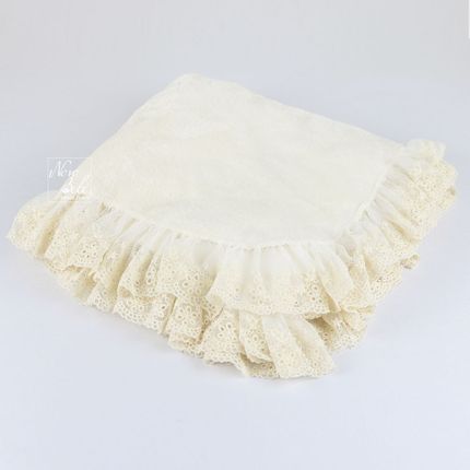 Cobertor Tok de Seda Renda - Off White - KidStar