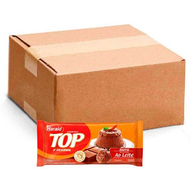 Cobertura de Chocolate Harald Top ao Leite 1,050Kg Cx com 10 Unidades