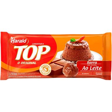 Cobertura de Chocolate Harald Top ao Leite 1,050Kg