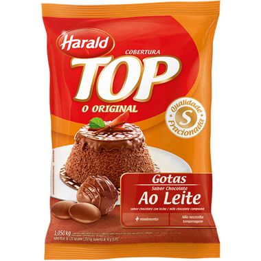 Cobertura de Chocolate Harald Top Gotas ao Leite 1,050Kg