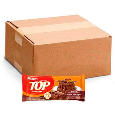 Cobertura de Chocolate Harald Top Meio Amargo 1,050Kg Cx com 5 Unidades
