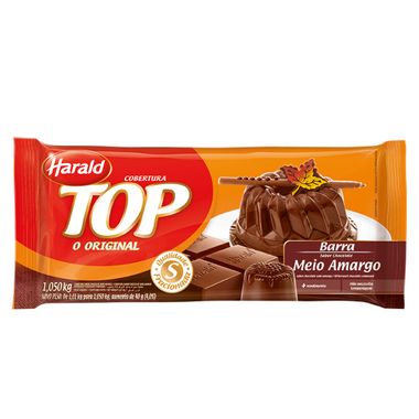 Cobertura de Chocolate Harald Top Meio Amargo 1,050Kg