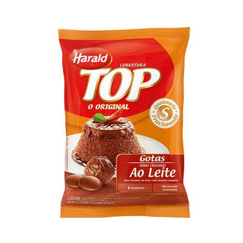 Cobertura Fracionada de Chocolate ao Leite em Moedas Top Harald 1,05 Kg