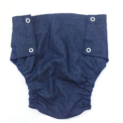 Cobre Fralda Jeans para Bebê em Algodão e Botão de Pressão