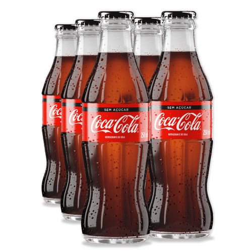 Coca-Cola Perfeita Sem Açúcar - Vidro 250ml (pack 6 Unidades) Combo com 6 Garrafas 250 ML