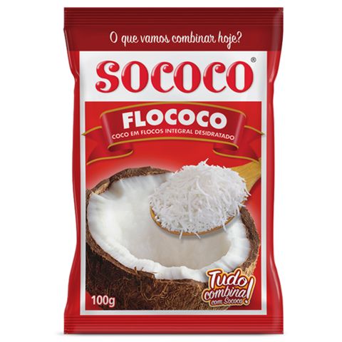 Coco em Flocos Integral Desidratado Flococo 100g - Sococo