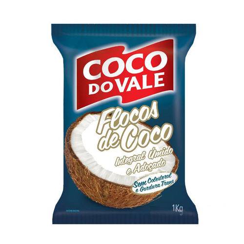 Coco em Flocos Úmido e Adoçado Coco do Vale 1 Kg