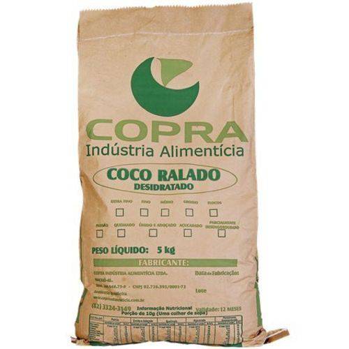 Coco Ralado Fino Composto 5kg Copra