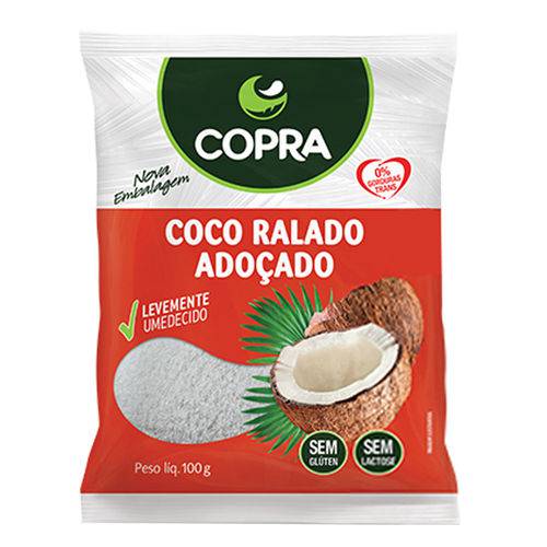 Coco Ralado Adoçado Úmido 100g - Copra