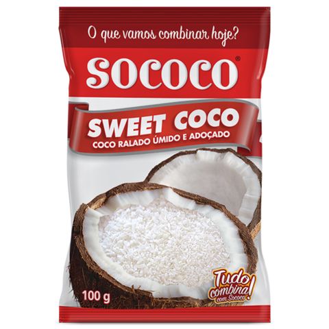 Coco Ralado Adoçado Úmido Sweet 100g - Sococo