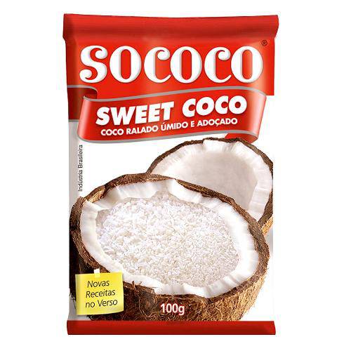 Coco Ralado Adoçado Úmido Sweet 100g - Sococo