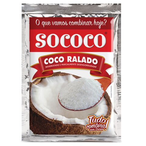 Coco Ralado Desidratado 50g - Sococo