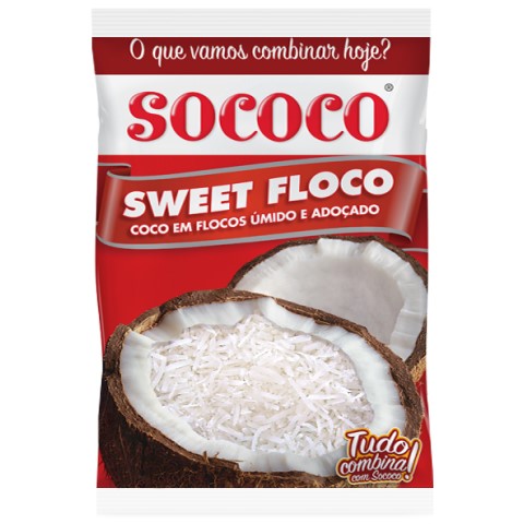 Coco Ralado em Flocos Flococo Sweet 1kg - Sococo