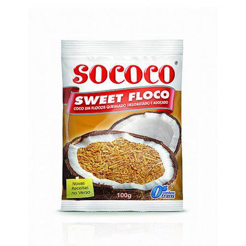 Coco Ralado em Flocos Queimado Sweet 100g - Sococo
