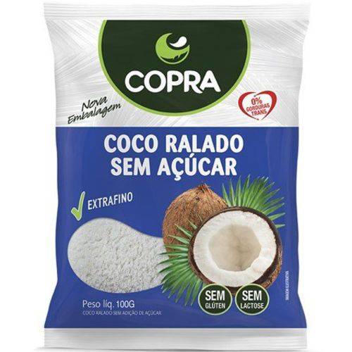 Coco Ralado Fino Sem Açúcar 100g Copra