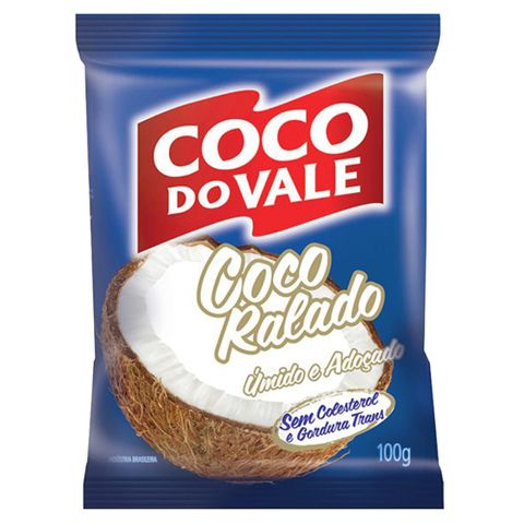 Coco Ralado Úmido e Adoçado 100g - Coco do Vale