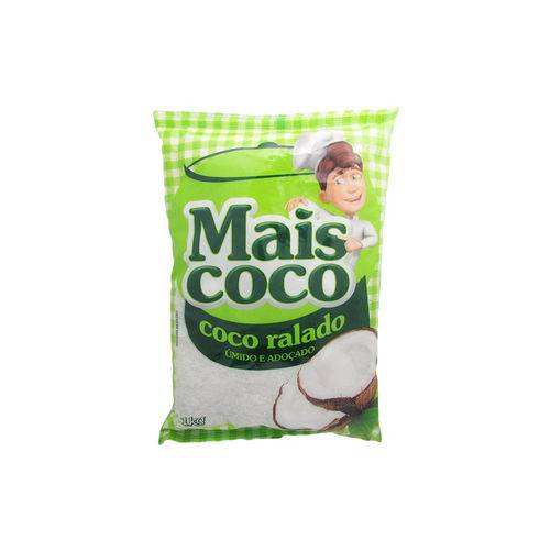Coco Ralado Úmido e Adoçado Mais Coco 1 Kg