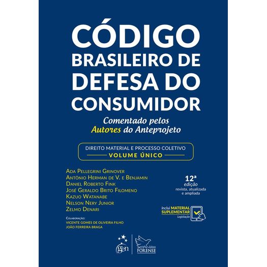 Codigo Brasileiro de Defesa do Consumidor - Vol Unico - Forense