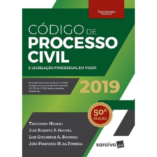 Codigo de Processo Civil e Legislacao Processual em Vigor - Saraiva