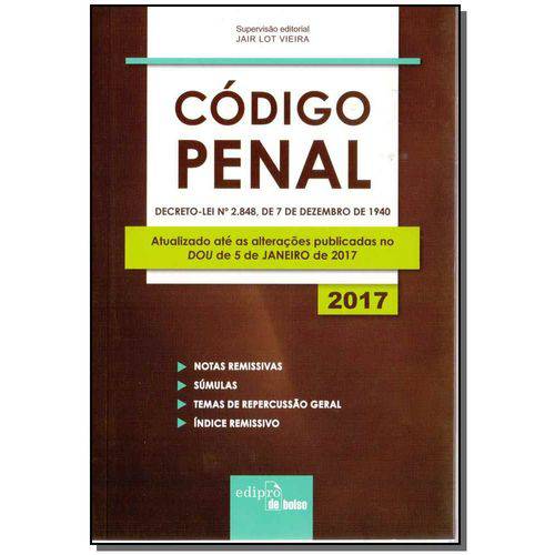 Código Penal - Atualizado 2017 - 01ed/2017