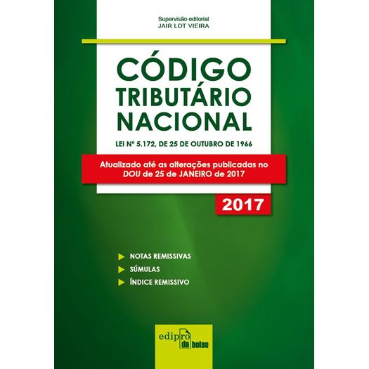 Codigo Tributario Nacional Mini - Edipro - 1 Ed
