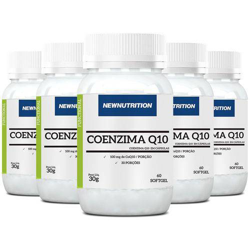 Coenzima Q10 100mg - 5 Un de 60 Cápsulas - NewNutrition