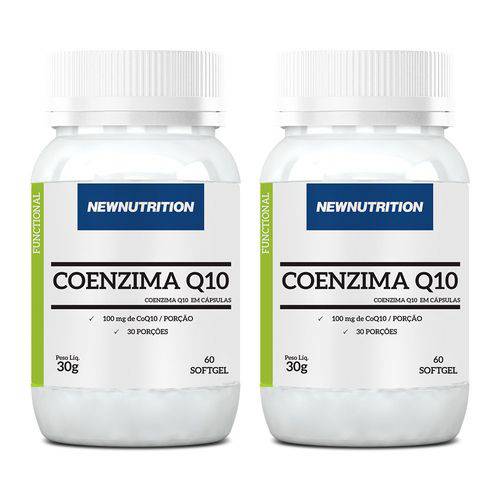 Coenzima Q10 100mg - 2 Un de 60 Cápsulas - NewNutrition