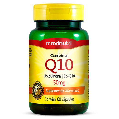 Coenzima Q10 - Ubiquinona - 50mg com 60 Cápsulas - Maxinutri
