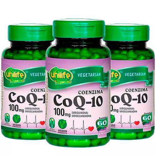 Coenzima Q10 - 3 Un de 60 Cápsulas - Unilife