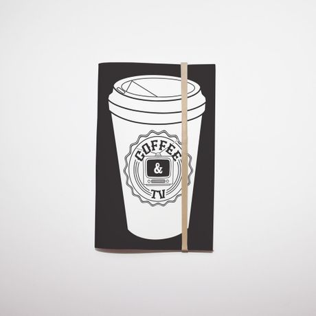 Coffee e TV - Mini Sketchbook-Mescla Cinza-U