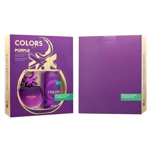 Coffret Feminino Benetton Colors Purple Eau de Toilette 80ml + Desodorante 150ml