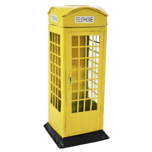 Cofre Cabine Telefônica de Londres Amarelo