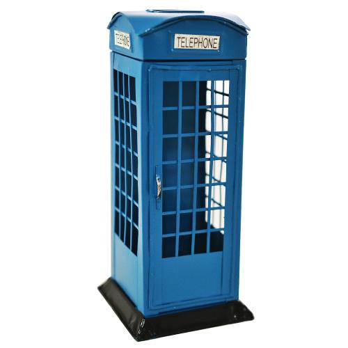 Cofre Cabine Telefônica de Londres Azul