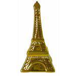 Cofre Cerâmica Metalizado Torre Eiffel Dourado Brasfoot