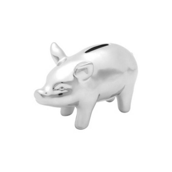 Cofre Shiny Pig 13,4 Cm Prata
